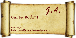 Galle Adél névjegykártya